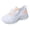 White, variant on Knit Mesh Sneakers for Women Casual Thick Sole Cushioning Running Shoes Breathable Lace up Tennis Shoes Slip on Loafers Red Size 6.5