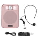 thumbnail image 1 of Amplificador de voz portátil Micrófono recargable Altavoz Radio Soporte Tarjeta de memoria Rosa, 1 of 5