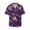 Mardi Gras And Donuts, variant on Mandala Print Men's Wrinkle Free Untucked Cuban Shirt Business Casual Button Down Shirts Short Sleeve Shirt