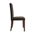 thumbnail image 6 of Castle Place Corduroy Glam Velvet Upholstered Dining Chairs, Brown, Set of 2, 6 of 9