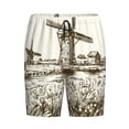 thumbnail image 6 of Daiia Dutch Windmill Mens Woven Stretch Pajama Short,Short Pajama Pants-Small, 6 of 7