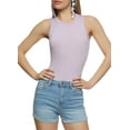 thumbnail image 2 of Womens Basic Crew Neck Tank Bodysuit, 2 of 3