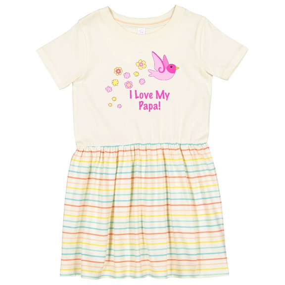 Inktastic I Love My Papa Girls Toddler Dress