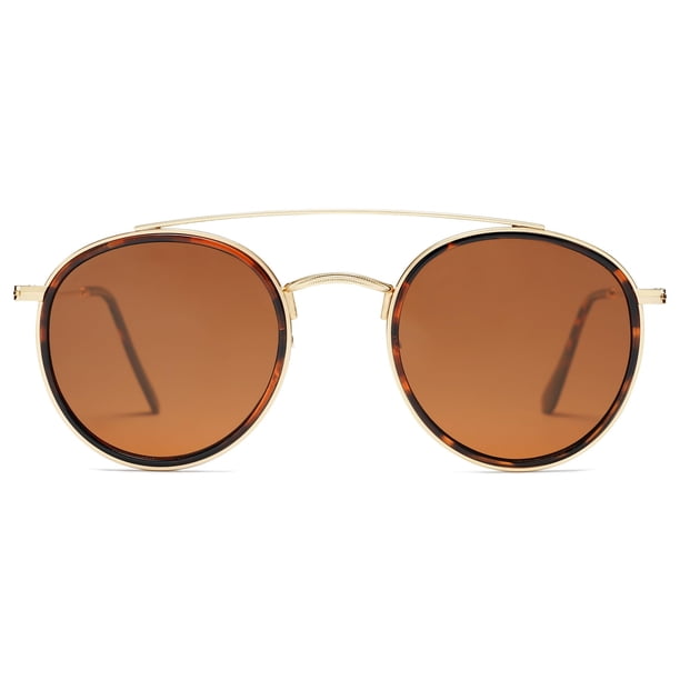 Anteojos de Sol SOJOS Retro Vintage Redondos SJ1104 Polarizados