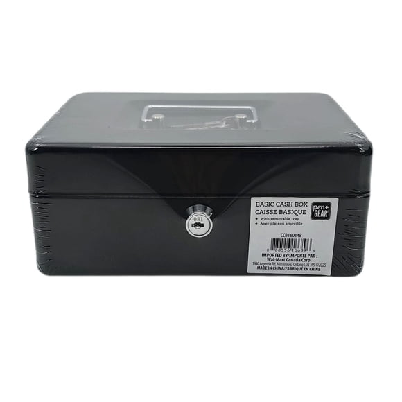 Pen+Gear Basic Cash Box Black