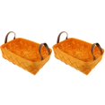 thumbnail image 1 of 2pcs Handheld Vegetable Sundries Basket Picnic Food Storage Basket for Outdoor, 1 of 6