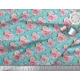 thumbnail image 3 of Soimoi Rayon Crepe Fabric Check,Leaves & Rose Floral Print Fabric by The Yard 46 Inch Wide, 3 of 3