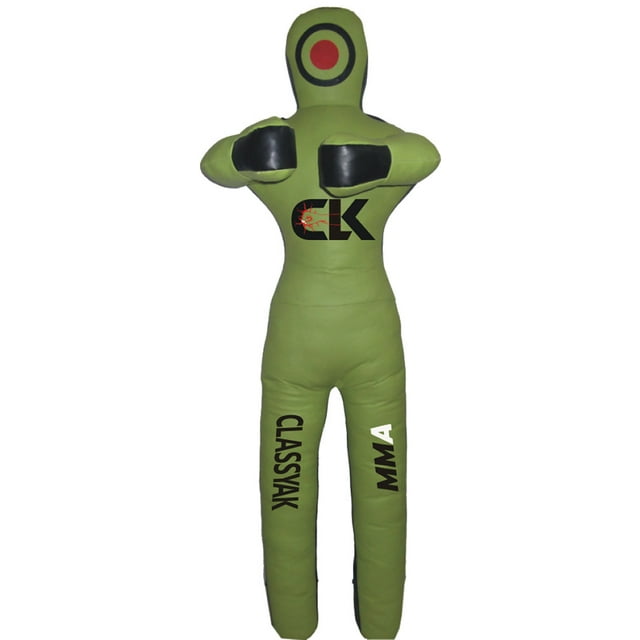 Classyak MMA Martial Arts Grappling Dummy Green Jiu Jitsu Punching Bag - Unfilled