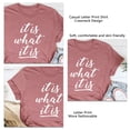 thumbnail image 3 of Camiseta de gran tamaño con estampado de letras blancas para mujer: top informal, cómodo y elegante de verano en color oro rosa, 3 of 4