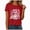 R369-Red, variant on NOLDARES Halloween Shirts for Women Cute Ghost Shirt Graphic Tee Spooky Season Fall T Shirt Short Sleeve Tops(Wine,S)