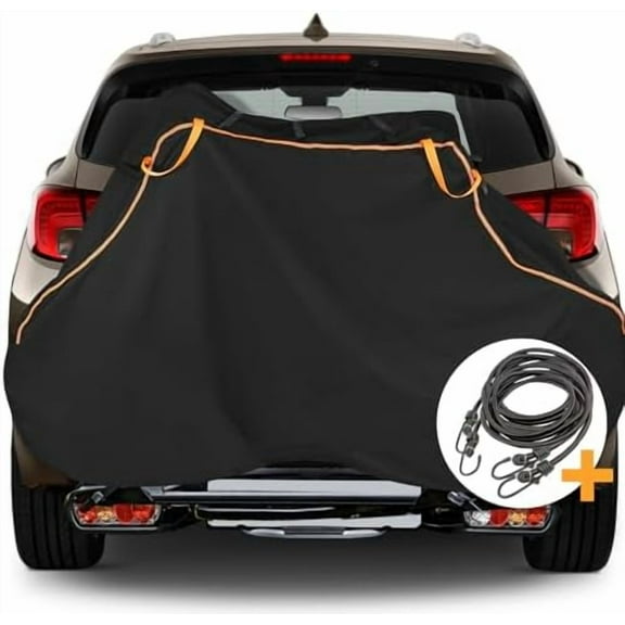 Waterproof 600D Bike Cover for Transport 2 Bikes - Outdoor Travel & Storage Heavy Duty Bicycle Covers with 2 Elastic Cords, Windproof Covers on Rear Bike Rack for 1-2 Bikes$$Sport & Recreation Other