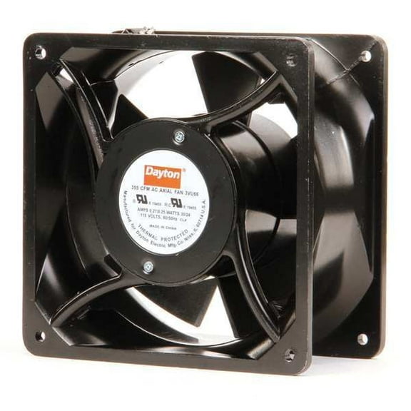 1Pack Dayton 3VU66 Standard Square Axial Fan, Square, 115V AC, 1 Phase, 355 cfm