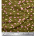 thumbnail image 1 of Soimoi Polyester Crepe Fabric Leaves & Floral Artistic Fabric Prints by Yard 52 Inch Wide, 1 of 3