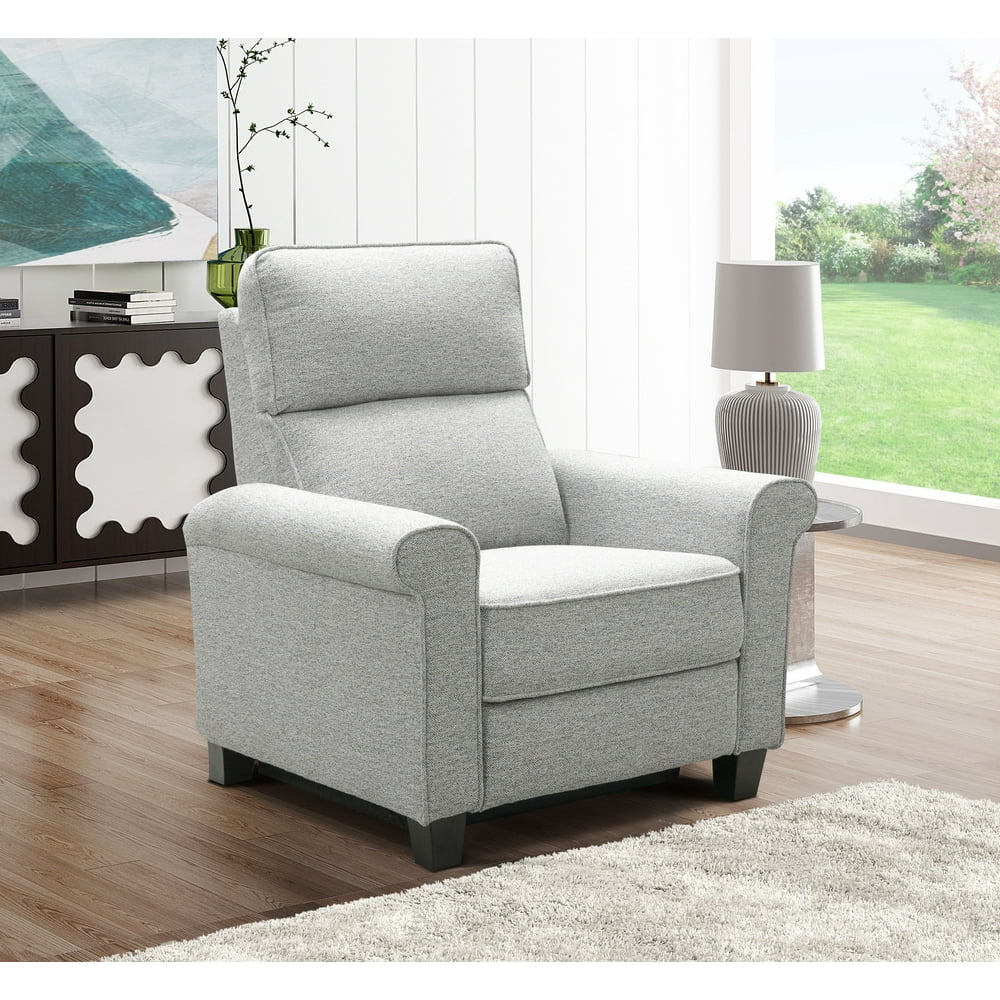 Abbyson Bristol Power Fabric Recliner, Gray - Walmart.com - Walmart.com