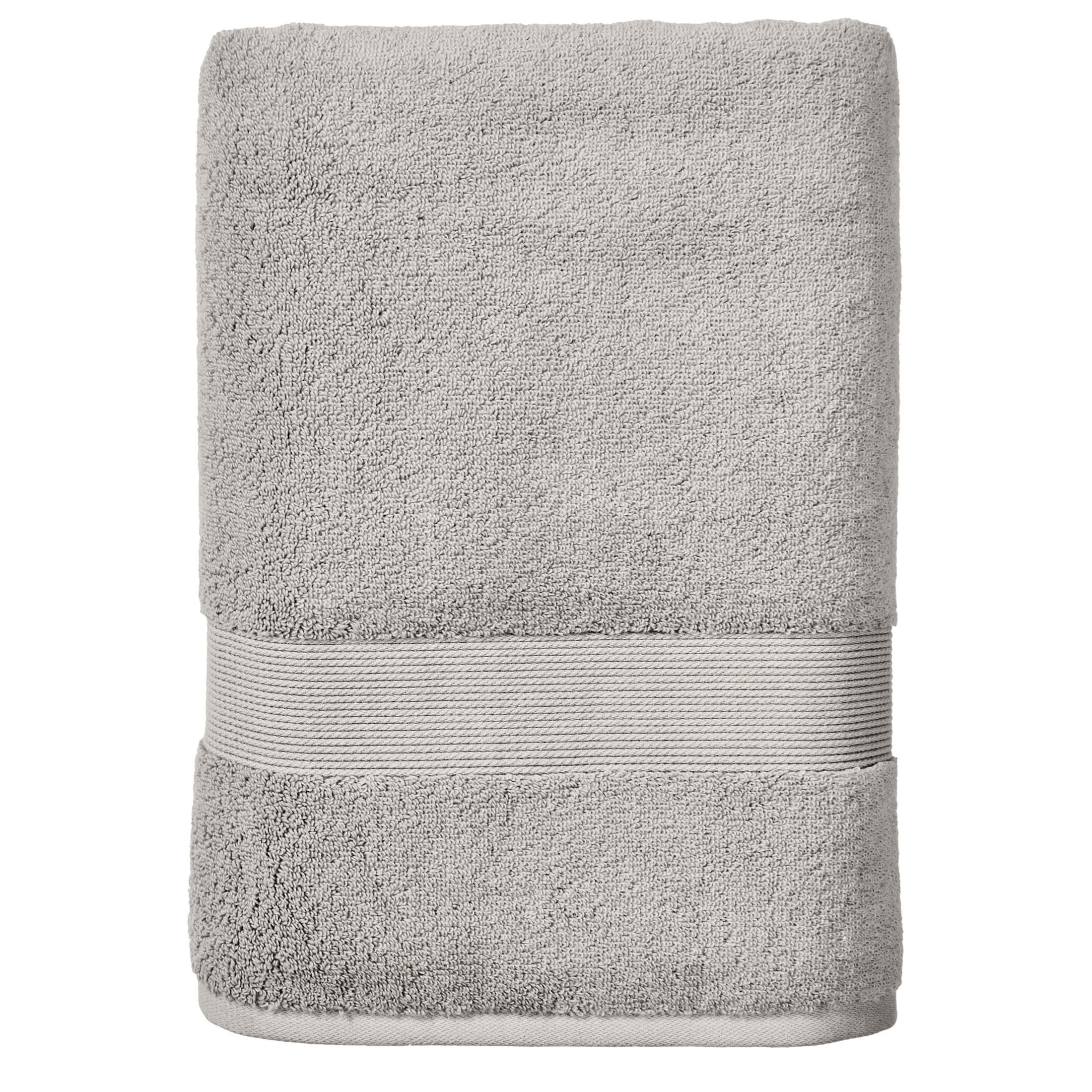 Better Homes & Gardens Signature Soft Solid Cotton 4 Piece Bath Bath Towel Set,Soft Silver