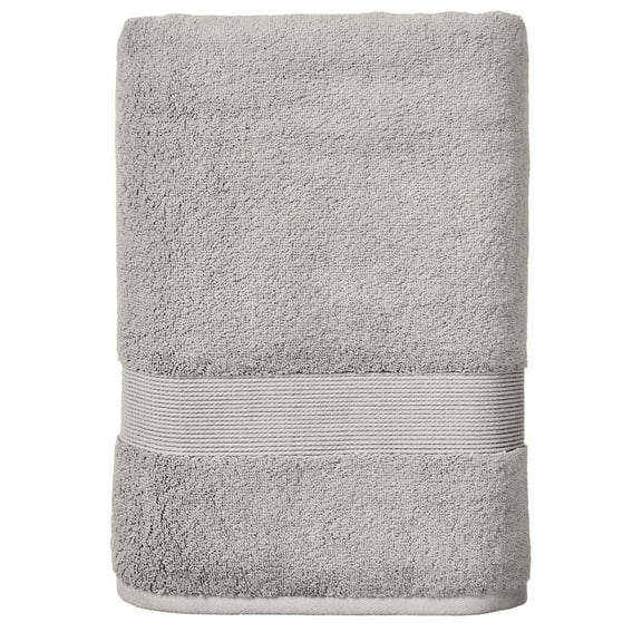Better Homes & Gardens Signature Soft Solid Cotton Bath Towel, Soft Silver