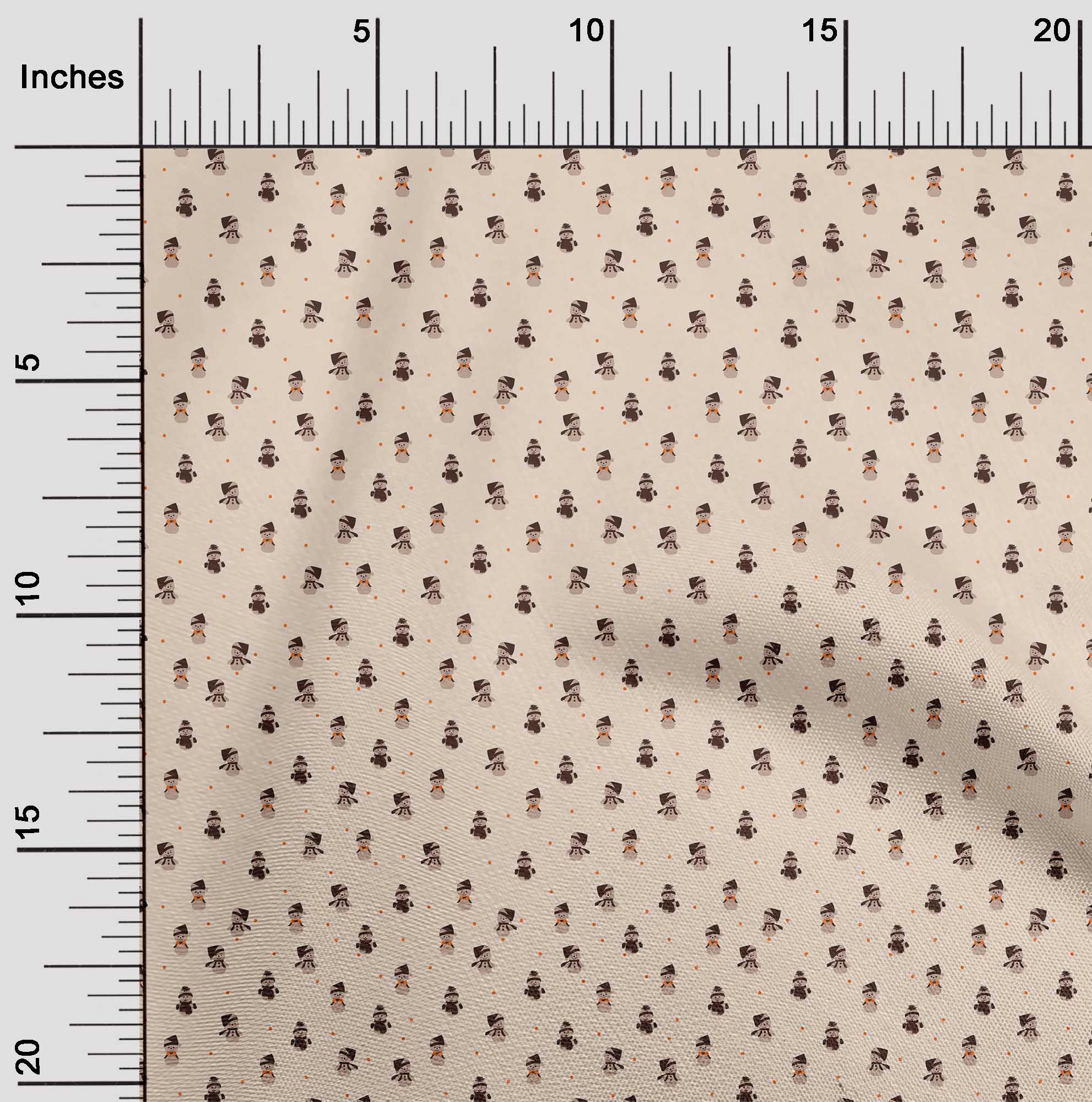 oneOone Cotton Silk Light Beige Fabric Christmas Diy Clothing Quilting Fabric Print Fabric By Yard 42 Inch Wide