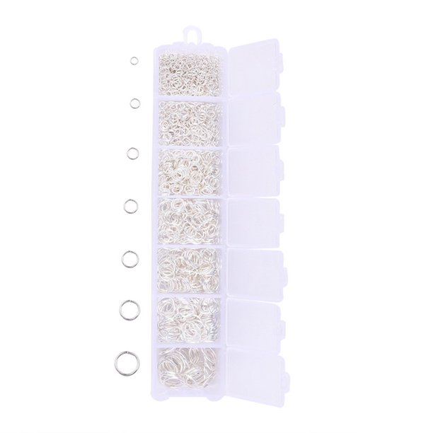 Juego de 1170 aros abiertos de metal para manualidades, en tamaños de 3 a 10 mm, ideal para crear accesorios únicos. Incluye herramientas esenciales: alicates, pinzas y dedal. ¡Perfecto para