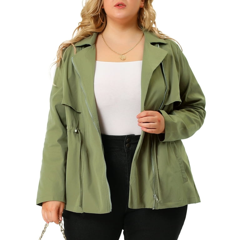 Plus size green jacket top