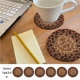 thumbnail image 3 of Homespice Gingerbread Jute Braided Coasters for Drinks, Absorbent Drink 4" Coaster Set of 6, Handmade Woven Coasters for Table Protection, Heat-Resistant, Primitive Coasters for Room Decor Bar & Party, 3 of 5
