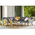thumbnail image 4 of Alaterre Albany 3 Pc Outdoor Patio Sectional Set, Light Gray/Brown Wicker with Cushions, 4 of 9