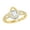Gold Plated, variant on Bridal Pear-Shaped with 3D Center Cubic Zirconia Silver/14k Gold Plated Sterling Silver Engagement Ring Jewelry for Bride, Bridesmaid, Women, or Teens (silver-6)