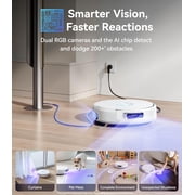 Restored Narwal Flow Robot Vacuum and Mop Combo, 22000 Pa Suction, FlowWash Self-Cleaning Track Mop, Self-Emptying with Dual-Camera AI Obstacle Avoidance,White