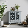 thumbnail image 2 of HOMCOM Armoire de Rangement avec Portes à Treillis Étagère Buffet Moderne, 2 of 10