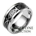 thumbnail image 5 of Jesus Fish Black Wedding Band for Men or Women 8mm Stainless Steel Ring by Ginger Lyne Collection, 5 of 5