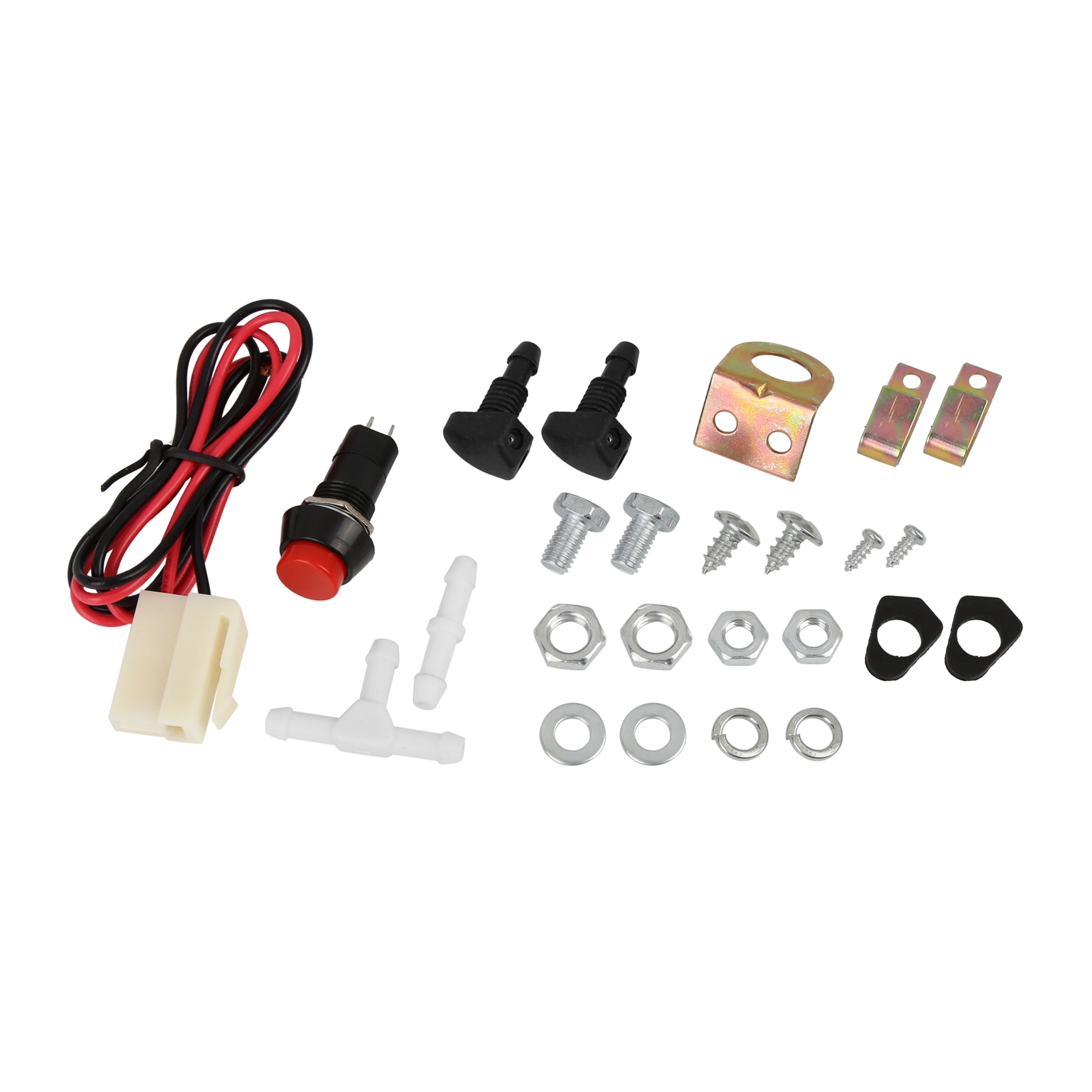 Unique Bargains Universal Windscreen Washer Bottle Bag Kit with DC 12V Pump for Auto