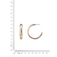 thumbnail image 4 of Time and Tru Adult Women's Gold Tone Polished Metal Hoop Earring, 4 of 5