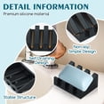 thumbnail image 5 of Silicone Soap Dish for Bar Soap Holder for Shower Bathroom Self Draining Waterfall Drying Tray Keep Soap Bars Dry Clean & Easy Cleaning (Black*2, 2), 5 of 6