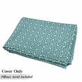 thumbnail image 5 of Persian Floor Pillow Lounger Cover, Moroccan Geometrical Style Illustration with Oriental Floral Swirl Details, Nap Mat Printed Fabric Case for 5 Pillows, 88" x 27", Teal White, by Ambesonne, 5 of 5