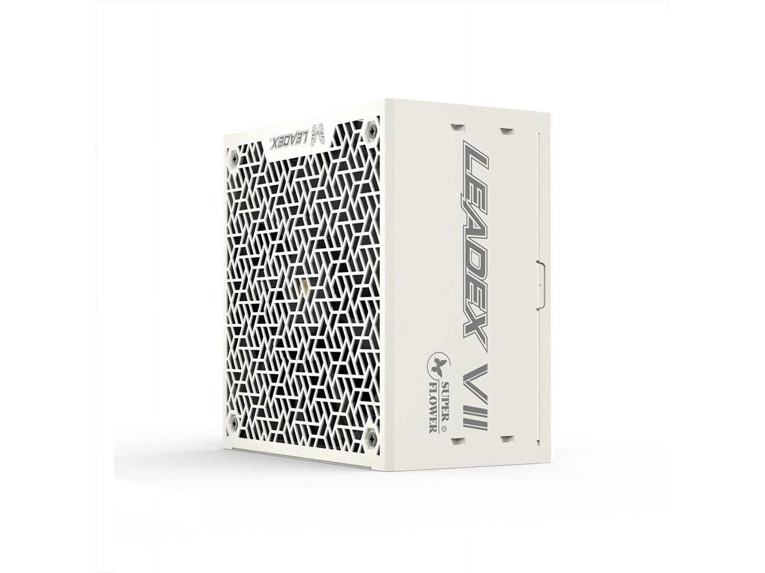Super Flower Leadex VII XP 1200W 80+ Platinum, Cybenetics Platinum, Full Modular, ATX 3.1, W/12V-2*6 Cable (2x8pin - 16pin native cables) , Power Supply, FDB Fan, SF-1200F14XP, White