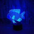 thumbnail image 3 of YSITIAN 3D LED Optical Illusion Acrylic Night Light with Remote & Smart Touch 7 Colors Changing（fish） YT-14423, 3 of 7