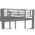 Your Zone Brittain Twin Metal Loft Bed, Silver