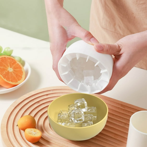 Bandeja para hielo, máquina para hacer hielo con tapa, prensa para cubo de hielo, fácil de liberar, apto para refrigerador, whisky y agua.
