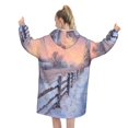 Christmas snow scene Adults can wear blanket hoodiesushi oversized