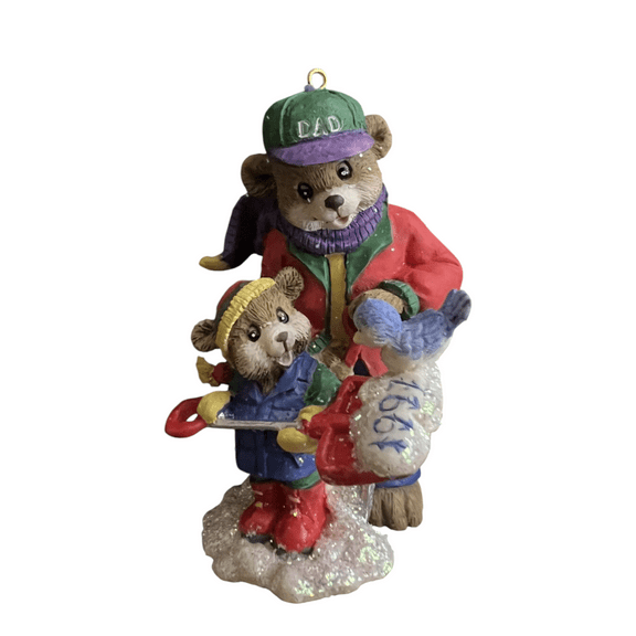 1997 Dad (Teddy Bear) Carlton Cards Christmas Tree Ornament CXOR-047W