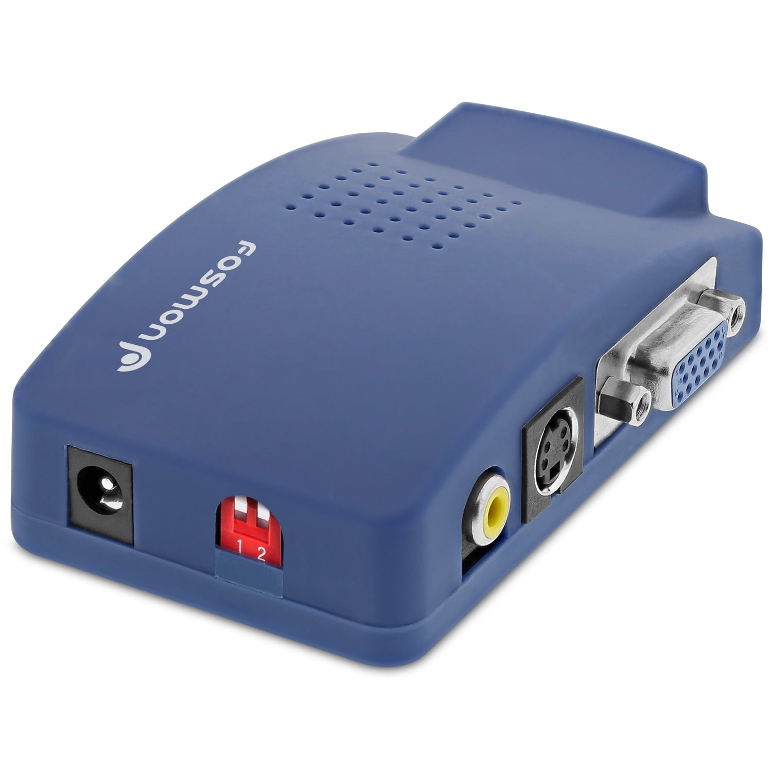 Fosmon Vga To Rca Adapter Composite Av S Video To Vga Converter Pc To Tv Video Switch Box For Hdtv Monitors Laptop Desktop Pc Walmart Com