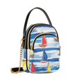 thumbnail image 7 of FORMRS Crossbody Bag for Women Quilted Travel Shoulder Cell Phone Purse with Chain Strap Handbag, Orange Sailboats, 7 of 7