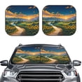 thumbnail image 2 of Sikiie Sunflowers At Sunset Print Foldable Car Windshield Sun Visor, Car Window Sunshade Suitable for Sedan, SUV and Truck Car Accessories-Medium, 2 of 6