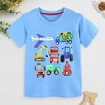 thumbnail image 2 of Gubotare Shirts for Kids Toddler Boys Shirts Soft Crewneck Short Sleeve Shirt Basic Tee Tops 3T 4T (Light Blue,3-4 Years), 2 of 7