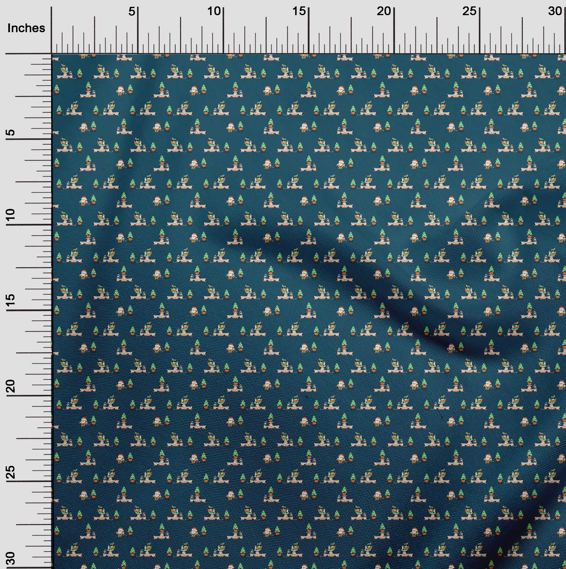 oneOone Cotton Jersey Teal Blue Fabric Christmas Sewing Fabric By The Yard Printed Diy Clothing Sewing Supplies 58 Inch Wide