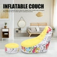 thumbnail image 3 of Chaise Longue Gonflable avec Repose-Pieds Portable, Étanche, Floquée, Pliable, Canapé-Lit Pneumatique pour Camping en Plein Air, 3 of 7