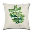 thumbnail image 1 of Funda de almohada decorativa de lino de estilo Simple, funda de cojín de hoja verde, decoración del hogar, sala de estar, sofá, 60x60, 50x50, 45x45, 1 of 4