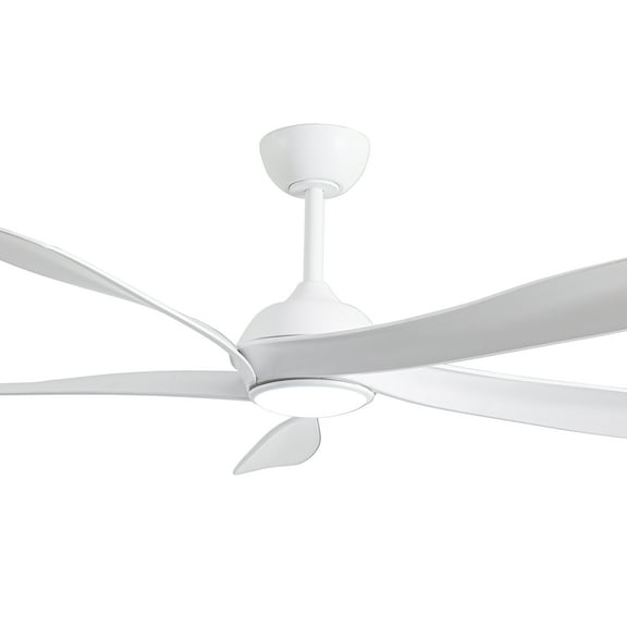 Fergus 56 in. 1-Light Indoor White Finish Ceiling Fan with Light Kit
