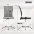 thumbnail image 2 of CL.HPAHKL Mesh Office Desk Chair Armless Computer Chair, Adjustable Rolling Task Work Swivel Chairs with Wheels, Ergonomic PC Chair for Small Spaces Home Bedroom Study, Red, 2 of 7