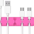 thumbnail image 2 of Matsuzay Devanadera de Cable de silicona, soporte de enchufe, Cable de escritorio de gestión, Cable USB, de datos, organizador de almacenamiento Electrónica Rosa roja, 2 of 5