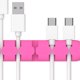 thumbnail image 2 of Seitruly Devanadera de Cable de silicona, soporte de enchufe, Cable de escritorio de gestión, Cable USB, de datos, organizador de almacenamiento Electrónica Rosa roja, 2 of 5